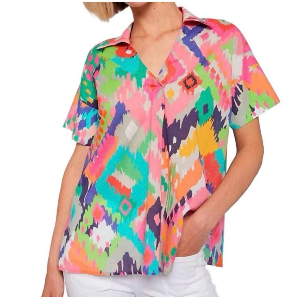 NWT Vilagallo chantal ikat shirt in multi